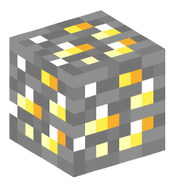 Minecraft Gold Ore Block PNG Image