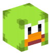 Голова — Клубный Пингвин (Зеленый Лайм)
