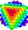 Голова — Радужный куб с прорезями