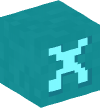 Голова — Сине-зелёный блок — X