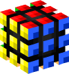 Голова — Кубик рубик (синий)