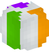 Голова — Пляжный мяч (зелёный, фиолетовый, оранжевый)
