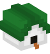 Голова — Белый скворечник с зеленой крышей