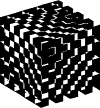 Голова — Черно-белый куб