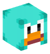 Голова — Клубный Пингвин (Бирюзовый)