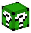 Голова — Зеленый блок — вопросительный знак с гранями
