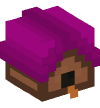 Голова — Коричневый скворечник с фиолетовой крышей
