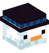 Голова — Снеговик с синей лентой