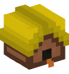 Голова — Коричневый скворечник с желтой крышей