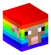 Head — Sheep (rainbow)