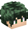 Голова — Парень с темно-зелеными волосами