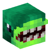 Head — Shark (lime)
