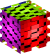 Голова — Необычный куб (красно-синий)