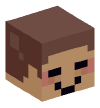 Head — Emoticon Herobrine (Eyes Closed Blushing)