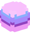 Голова — Розовое пасхальное яйцо с фиолетовыми линиями