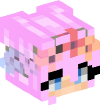 Голова — Дама с розовыми волосами