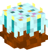 Head — Birthday Cake (cyan)