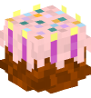 头 — 生日蛋糕（洋红色） — 13913