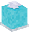 Голова — Коробка для салфеток (светло-голубая)