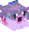 Head — Pufferfish with Makeup (lilac, mutated)