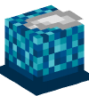 Голова — Коробка из ткани (темно-синяя)