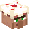 Head — Villager with Cake Hat