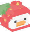 Head — Duck in Strawberry Costume