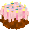 Head — Birthday Cake (pink) — 13911