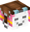 Голова — Счастливый вурдалак (розовая сбруя, защитные очки подняты)