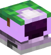 Head — Pufferfish with Makeup in a Boot within a tiny Bucket wearing a Turtle Shell piloting a Robot (lilac, mutated)