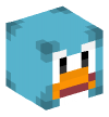 Голова — Клубный Пингвин (Светло-Голубой)