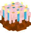 Head — Birthday Cake (light blue) — 13916