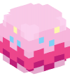 Голова — Розовое пасхальное яйцо с точками