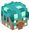 Head — Villager with Glow Squid Hat