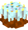 Голова — Праздничный торт (светло-серый) (13931)