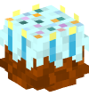 Голова — Праздничный торт (светло-голубой) (13932)