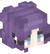 Голова — Малышка с фиолетовым косичками
