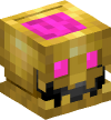 Head — Golden Chalice with Liquid (pink)