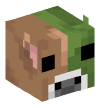 Head — Half-Zombie Mooshroom