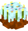Head — Birthday Cake (green)