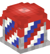 Head — Firework Rocket (red, white, and blue)