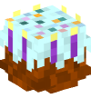 Head — Birthday Cake (purple)