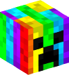 Head — Creeper (rainbow) — 16181