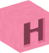 头 — 粉红色H — 9614