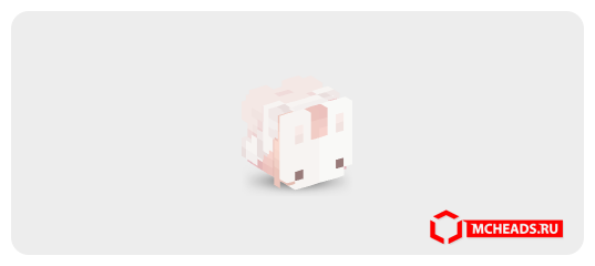 White Rabbit Mask Name Mc Girl with Rabbit Mask — 90301 — Minecraft head