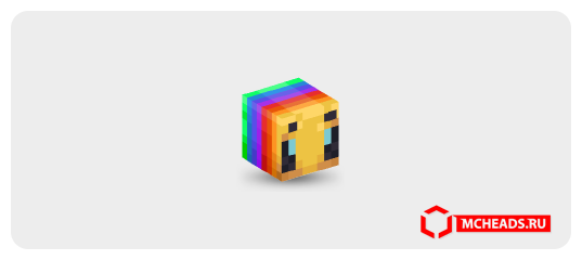 Rainbow Bee — Minecraft head