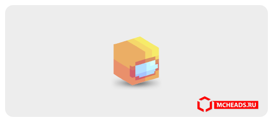 Orange Minecraft Client Crewmate (orange) β Minecraft head