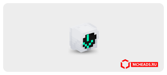 Белый сигнал светофора - стрелка вниз (включен) — Голова Майнкрафт