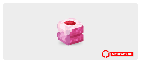 Strawberry Cake Slice — Minecraft head