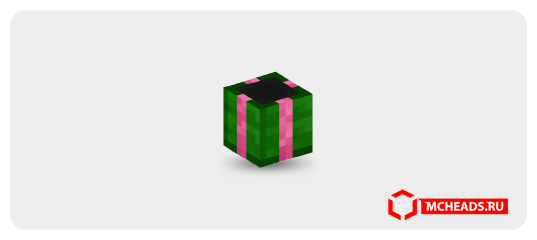 Present (green, open) — 23799 — Minecraft head